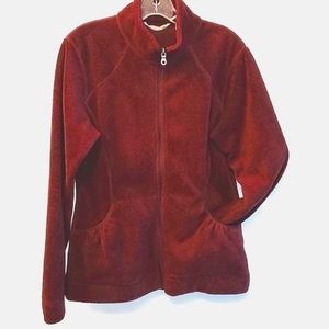 Horny Toad wine fleece full-zip jacket